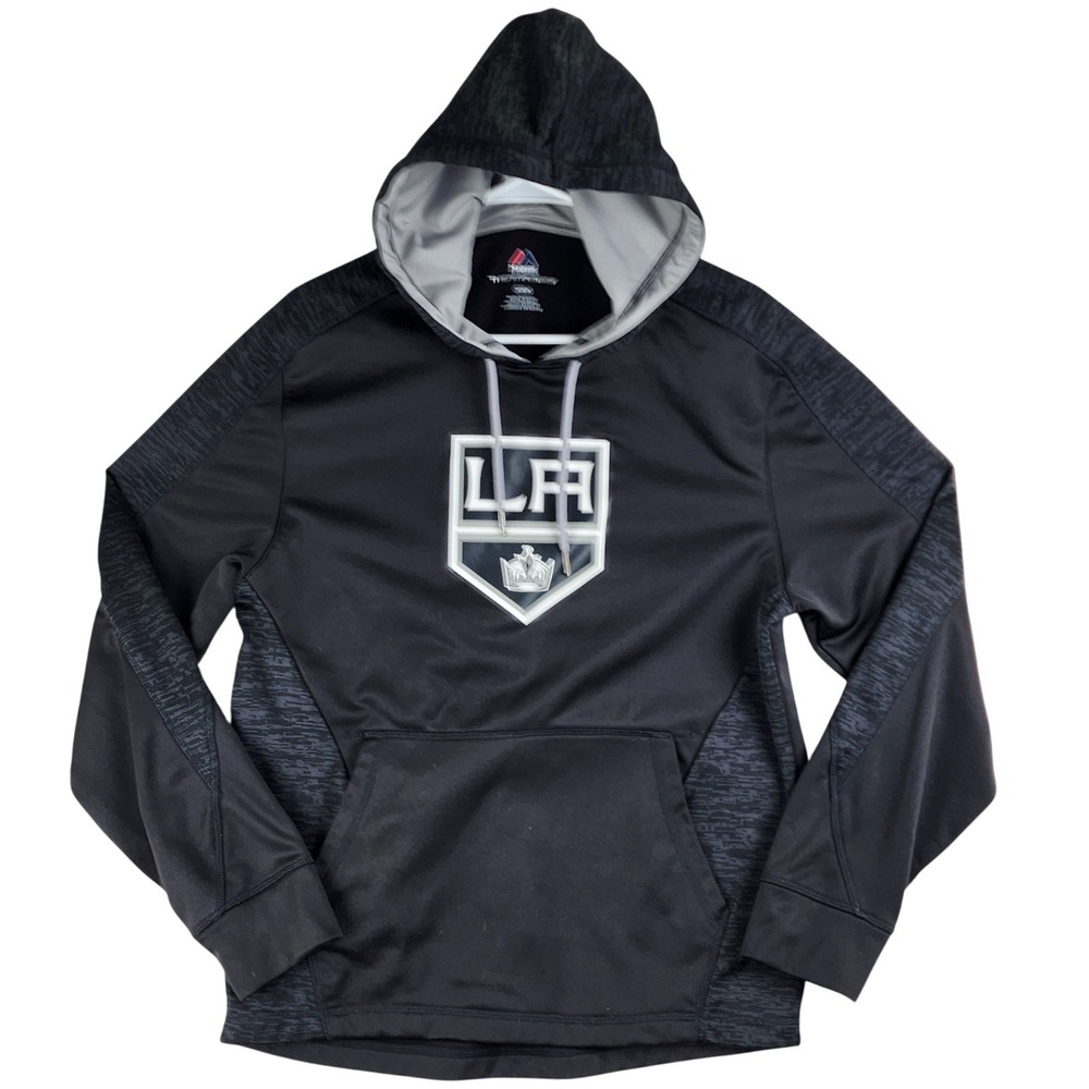 LA Kings Majestic Therma Base‎ Hoodie Mens Medium Black NHL Hockey Sportswear